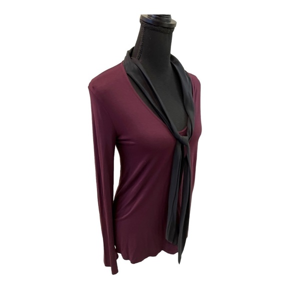 Three Dots Tie Accent Shirt Size Small - Picture 2 of 10